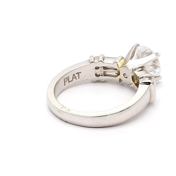 Jeff Cooper Platinum Baguette and Round Diamond Semi-Mount, 0.66 ct tw – view 2