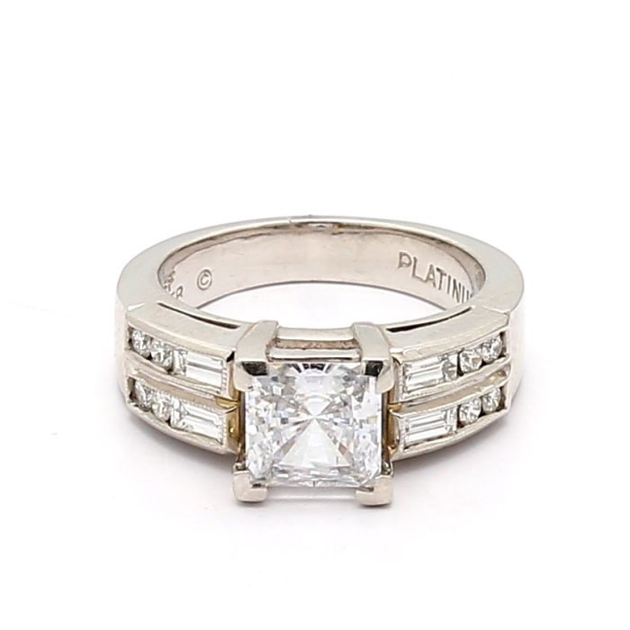 Jeff Cooper Platinum Diamond Semi-Mount, 0.56 ct tw