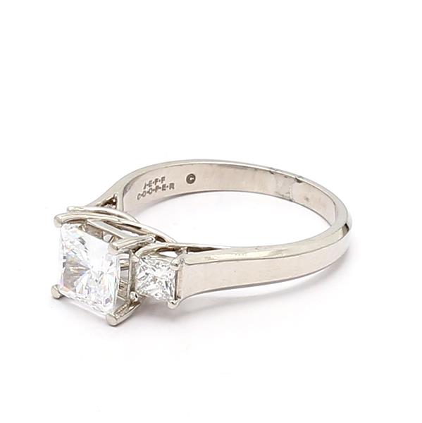 Jeff Cooper Platinum Princess-Cut Diamond Semi-Mount, 0.40 ct tw – view 2