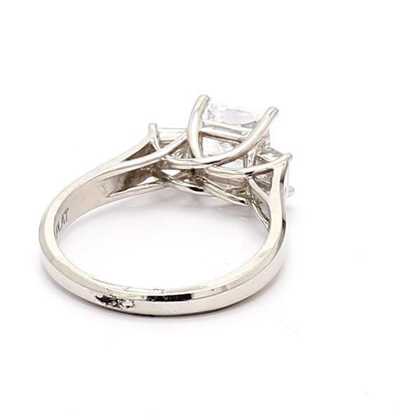 Jeff Cooper Platinum Princess-Cut Diamond Semi-Mount, 0.40 ct tw – view 3