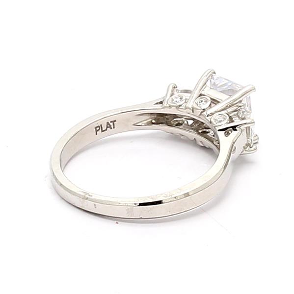 Jeff Cooper Platinum Princess-Cut Diamond Semi-Mount, 0.44 ct tw – view 2