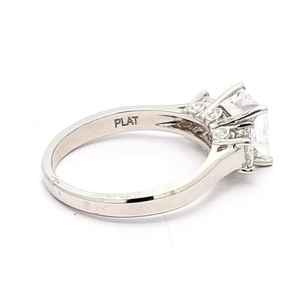 Jeff Cooper Platinum Princess-Cut Diamond Semi-Mount, 0.44 ct tw – view 3