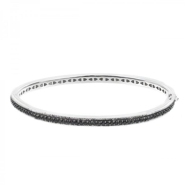 Judith Ripka Ambrosia Pave Bangle With Black Sapphires