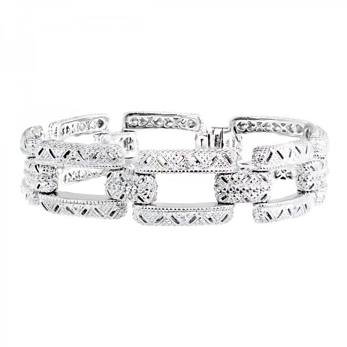Judith Ripka Estate Rectangular Link Bracelet