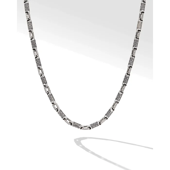 Konstantino Sterling Silver Etched Tube Necklace