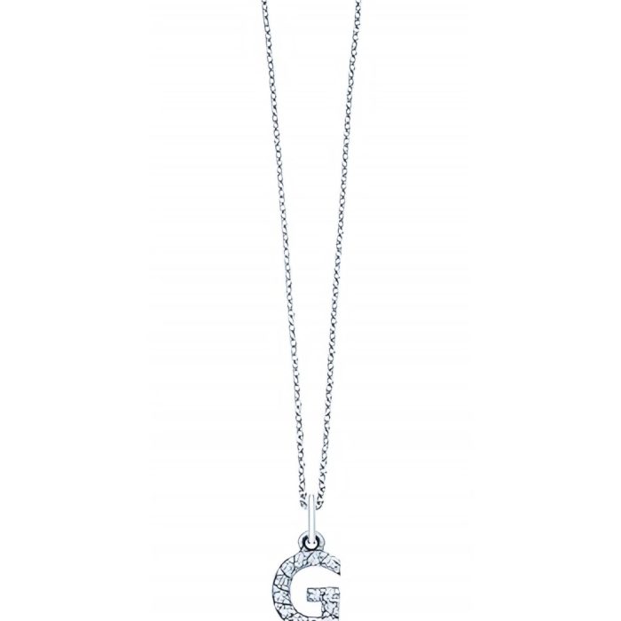 KC Designs 14k White Gold Diamond Baby Block Initial "G" Necklace