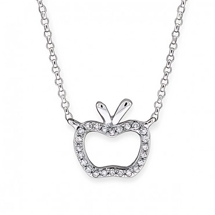 KC Designs Diamond Apple Necklace in 14K White Gold