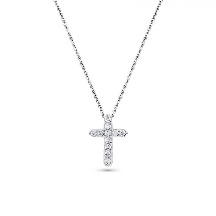 KC Designs Diamond Cross Necklace In 14K White Gold With 31 Diamond