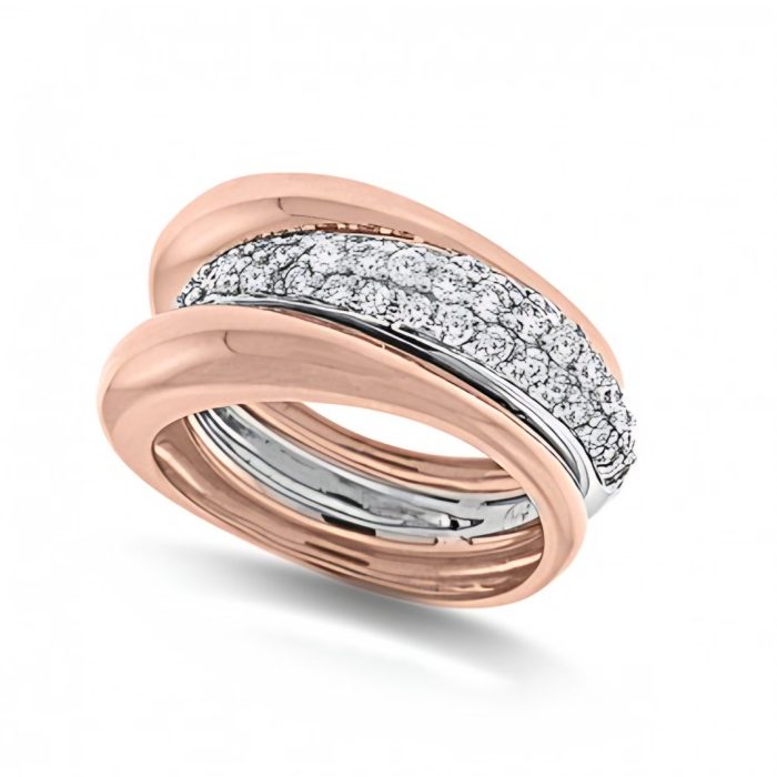 KC Designs Diamond Fashion Ring in 14k White and Rose Gold