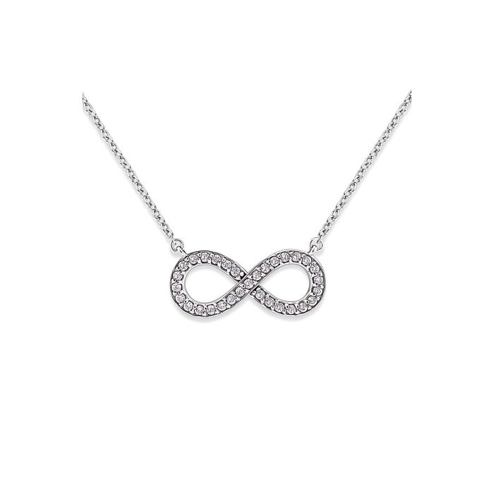 KC Designs Medium Diamond Infinity Necklace in 14k White Gold with 31 Diamonds