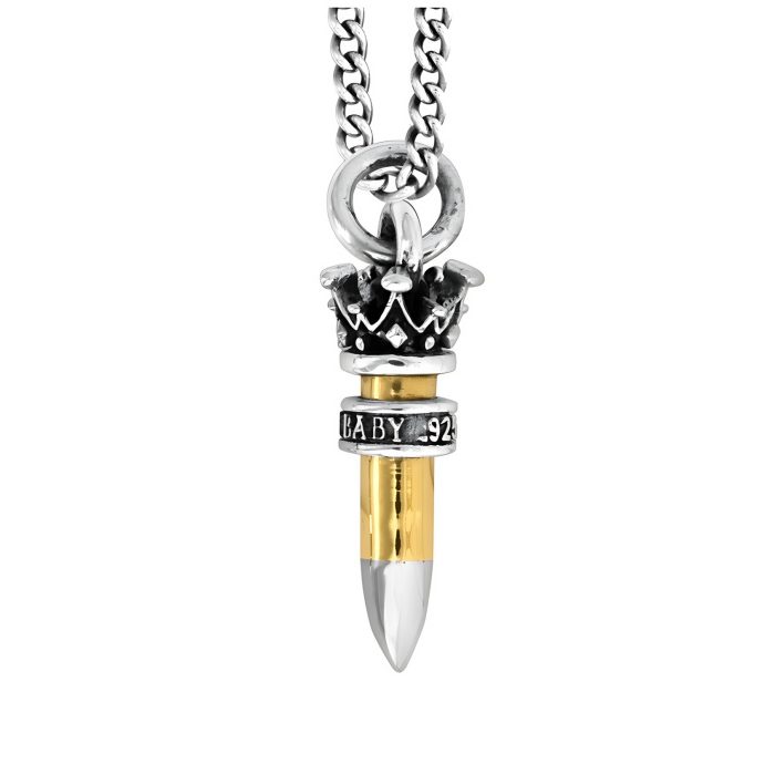 King Baby 22 Caliber Bullet With Silver Ring Pendant