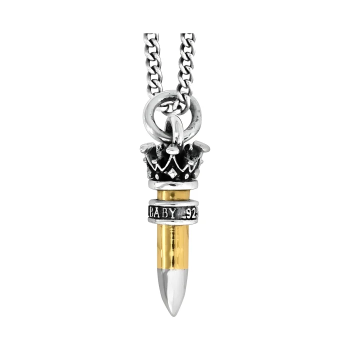 King Baby 22 Caliber Bullet With Silver Ring Pendant