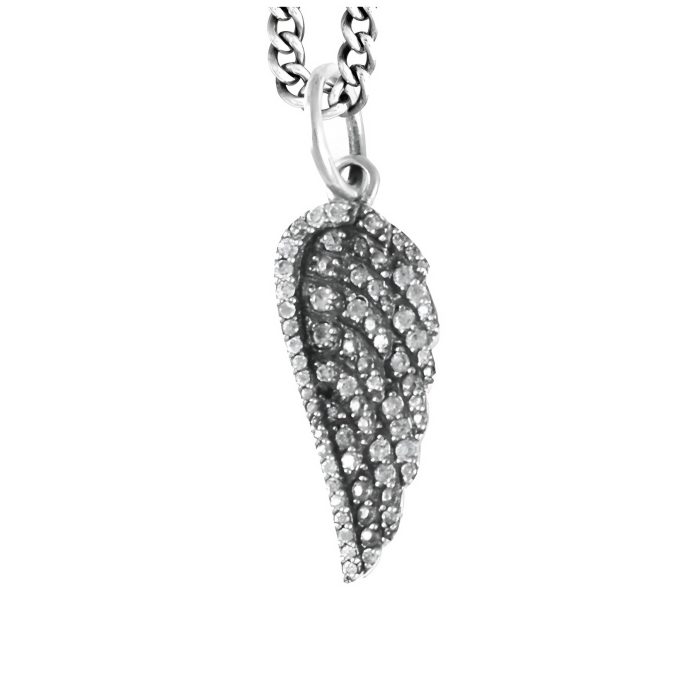 King Baby Pave CZ Wing Pendant