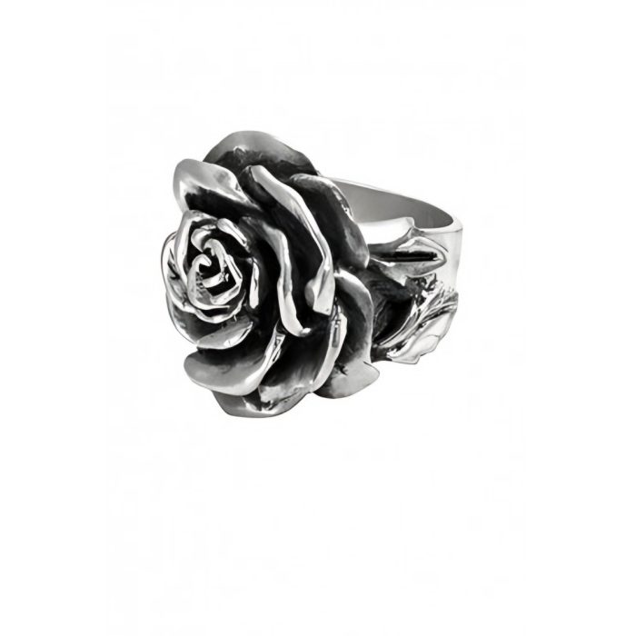 King Baby Sterling Silver Rose Ring
