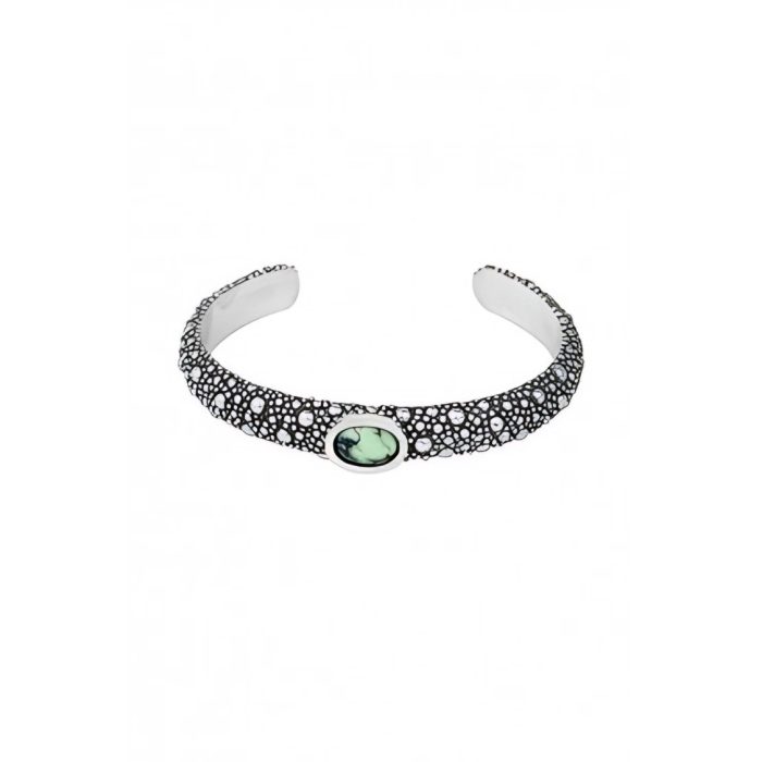 King Baby Stingray Textured Cuff With King Baby Turquoise