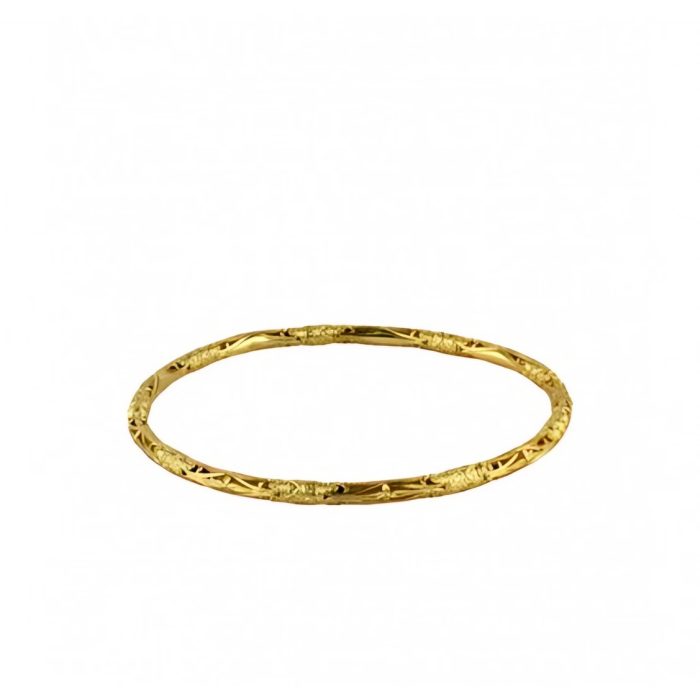Konstantino 18K Yellow Gold Etched Bangle