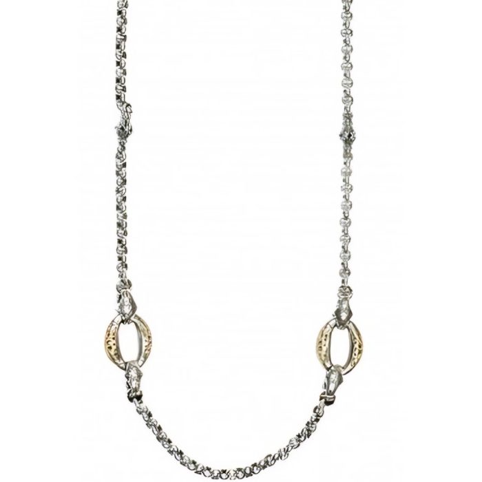Konstantino Sterling Silver & 18k Gold 2 Circle Necklace