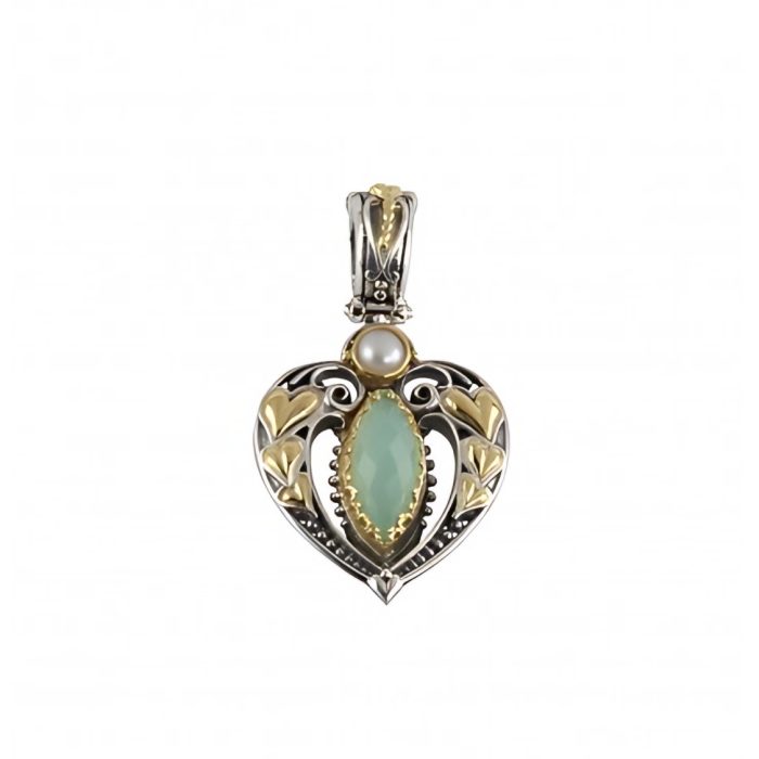 Konstantino Sterling Silver & 18k Gold Heart Pendant