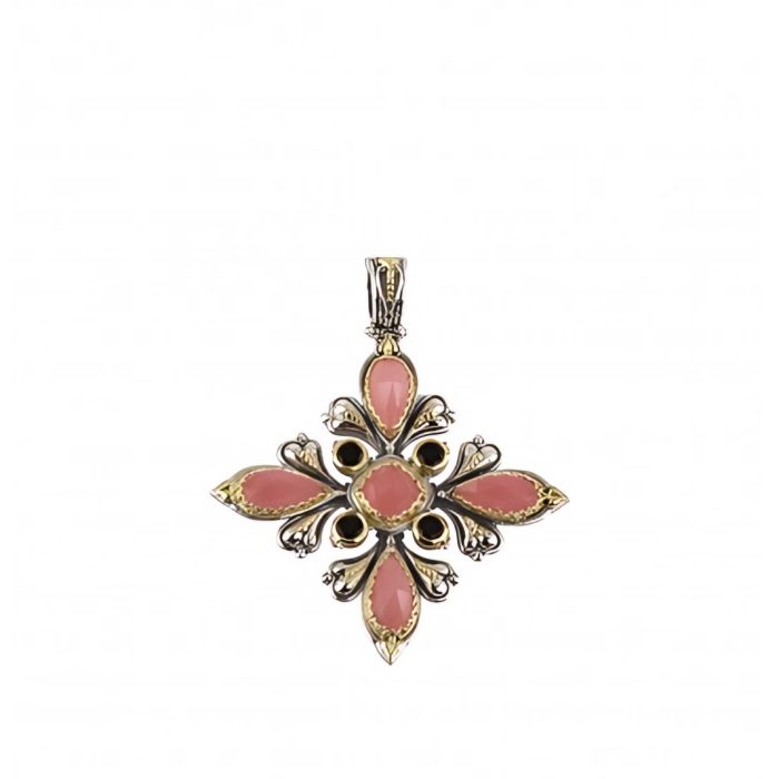 Konstantino Sterling Silver & 18k Gold Ornate Pendant