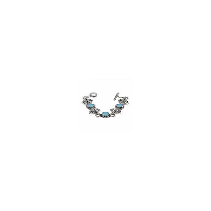Konstantino Sterling Silver & Turquoise Link Bracelet