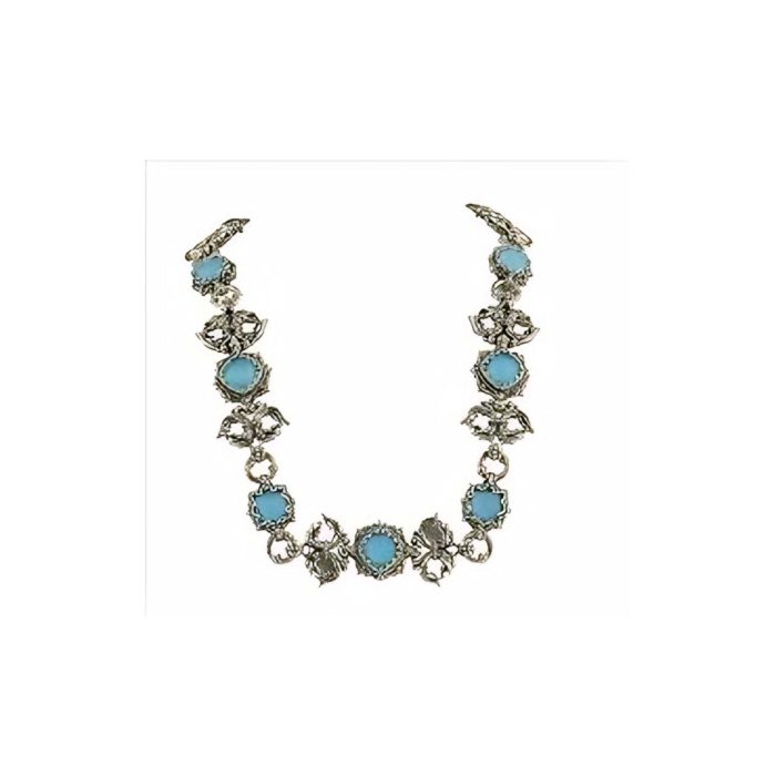 Konstantino Sterling Silver & Turquoise Ornate Link Necklace