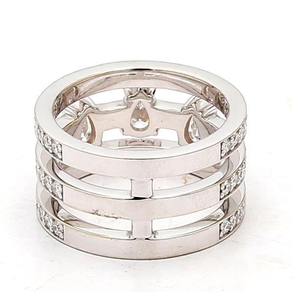 Lab-Grown Pear-Shaped Diamond Band, 2.38 ct tw