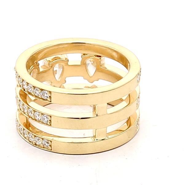 Lab-Grown Pear-Shaped Diamond Band, 2.52 ct tw