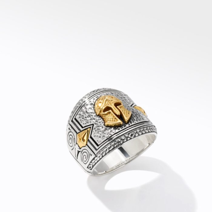 Konstantino Sterling Silver and 18k Yellow Gold Ring