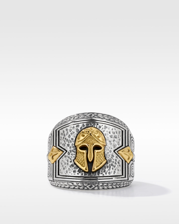 Konstantino Sterling Silver and 18k Yellow Gold Ring