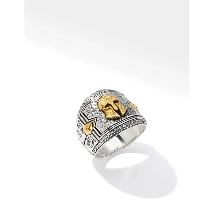 Konstantino Sterling Silver and 18k Yellow Gold Ring