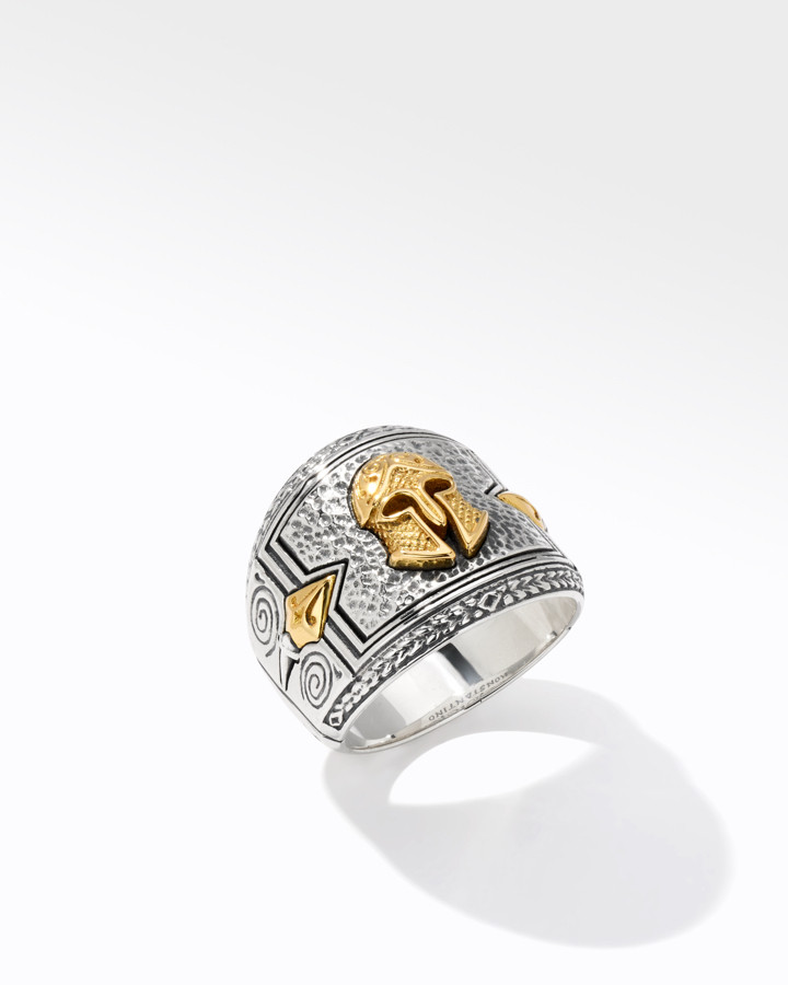 Konstantino Sterling Silver and 18k Yellow Gold Ring