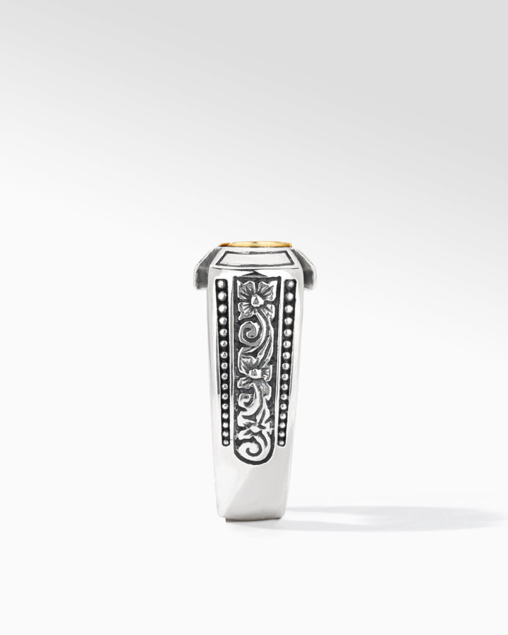Konstantino Sterling Silver and 18k Yellow Gold Ring