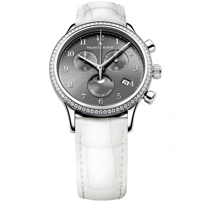 Maurice Lacroix Les Classiques Chronographe Phases De Lune Ladies White Watch