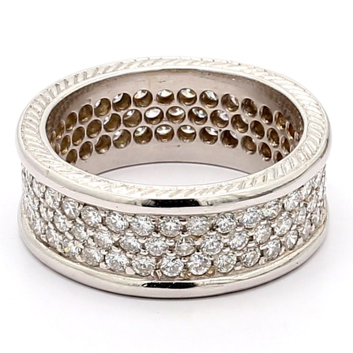 Men's 14K White Gold Diamond Ring, 3.75 ct tw