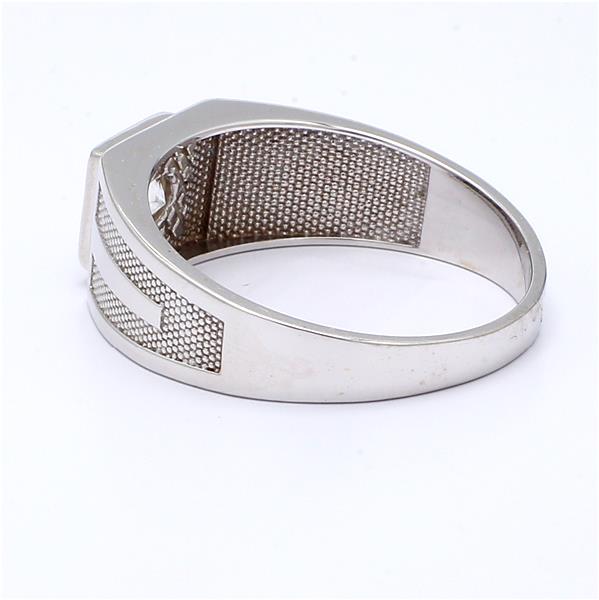 Men's 14K White Gold Solitaire Diamond Ring, 0.50 ct