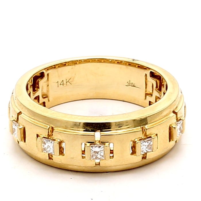 Men's 14K Yellow Gold Diamond Ring, 0.32 ct tw