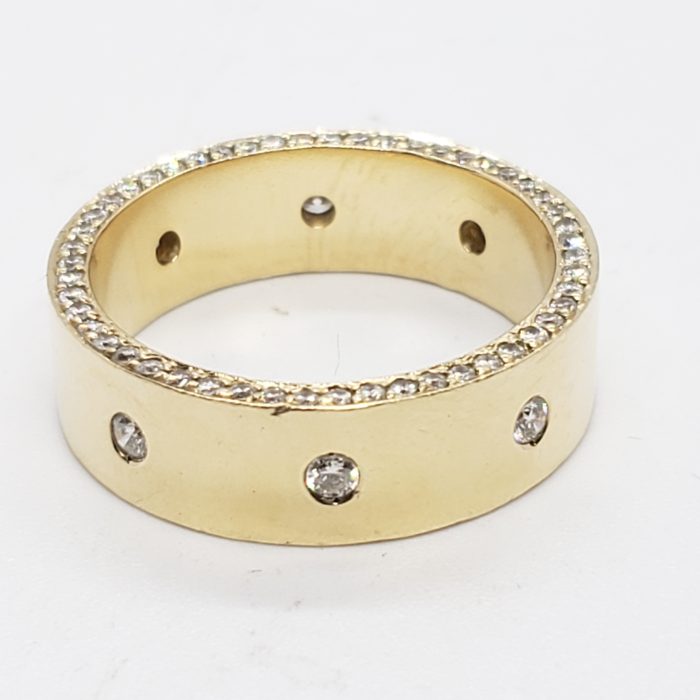 Men's 14K Yellow Gold Diamond Ring, 1.50 ct tw