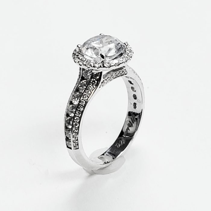 Michael M 18K White Gold Diamond Semi-Mount, 1.10 ct tw