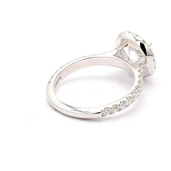 Michael M 18K White Gold Halo Diamond Semi-Mount, 0.82 ct tw – view 2
