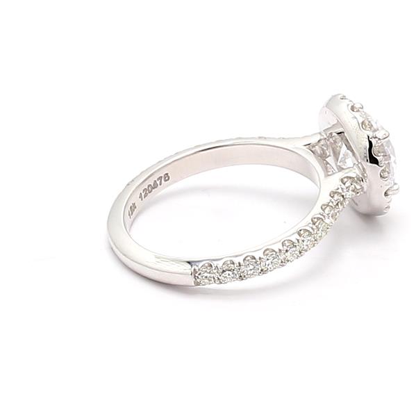 Michael M 18K White Gold Halo Diamond Semi-Mount, 0.82 ct tw – view 3