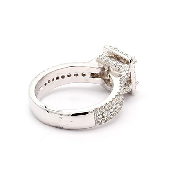 Michael M 18K White Gold Halo Diamond Semi-Mount, 1.06 ct tw – view 2