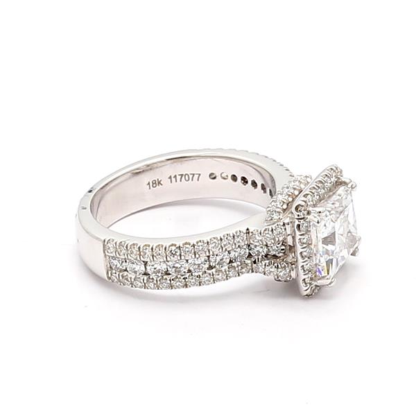 Michael M 18K White Gold Halo Diamond Semi-Mount, 1.06 ct tw – view 3