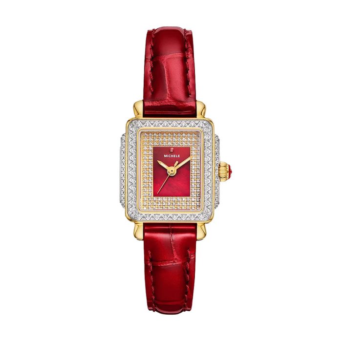 Michele Deco Madison Mini Diamond Two-Tone Watch on Strap