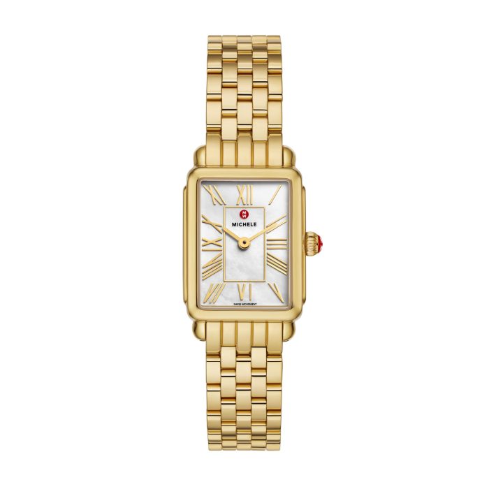 Michele Deco Park 18K Gold-Plated Watch