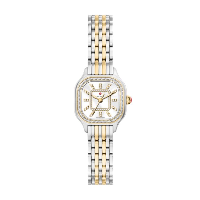 Michele Meggie Mini Diamond Two-Tone 18K Gold-Plated Watch