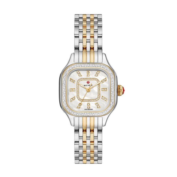 Michele Meggie Two-Tone 18K Gold-Plated Diamond Watch