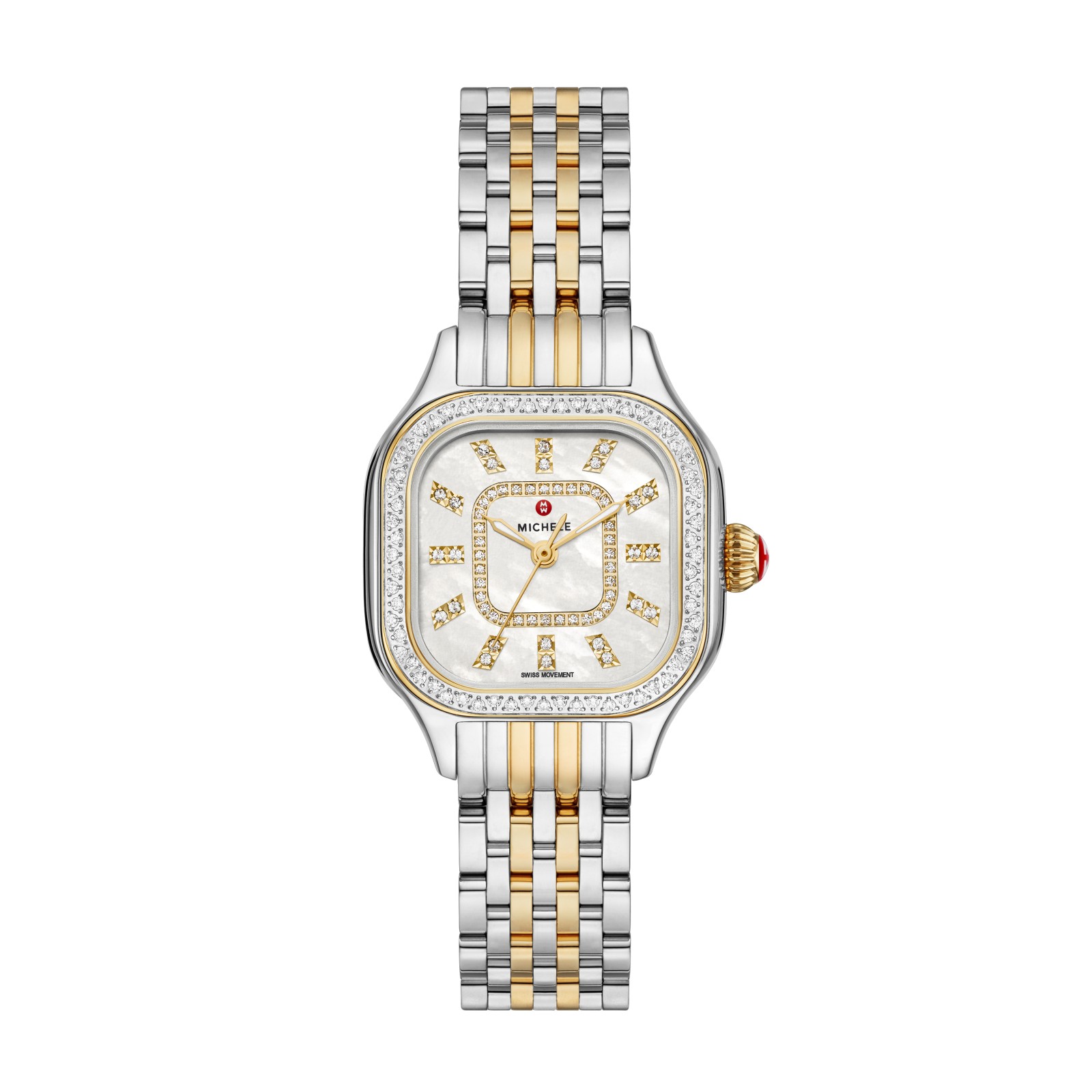 Michele Meggie Two-Tone 18K Gold-Plated Diamond Watch