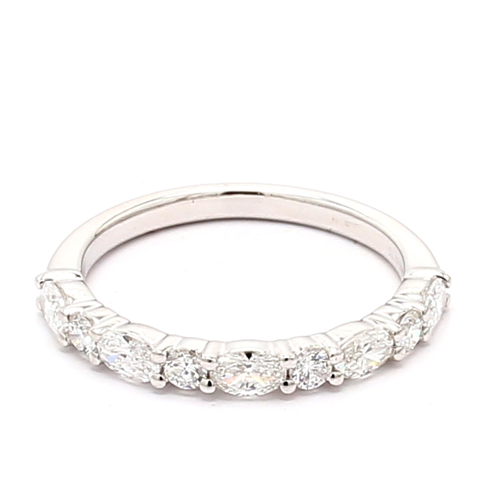 Oval and Round Diamond Band, 0.75 ct tw