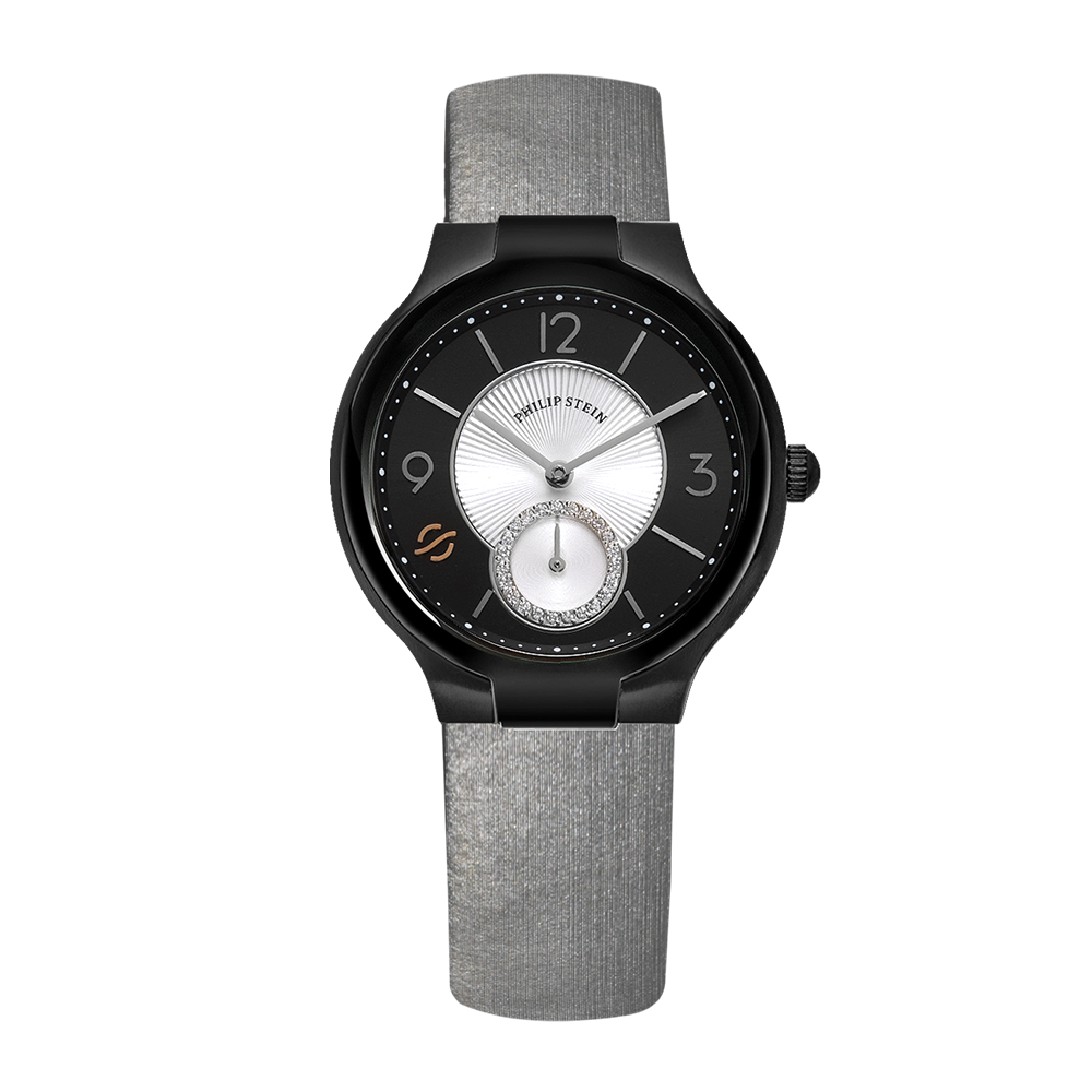 Philip Stein Classic Round Small Watch Head 41B-DMBW, Black Case