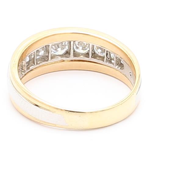 Platinum and 18K Yellow Gold Half-Way Diamond Band, 0.65 ct tw – view 4